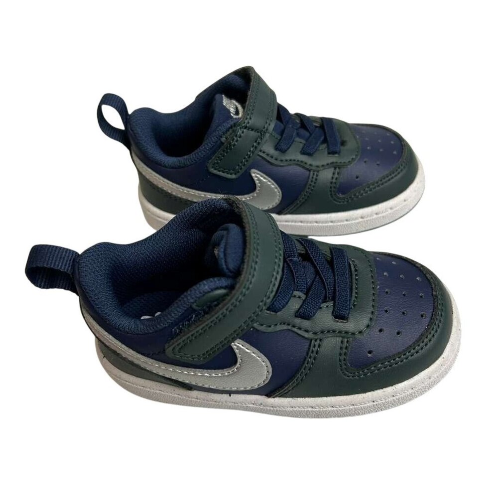 Nike Court Borough Low Recraft TD Kids Size 6C White Signal Blue Shoes - Picture 12 of 13